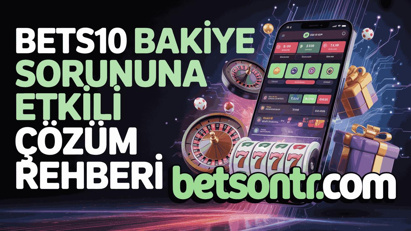 Bets10 Bakiye Sorununa Etkili Çözüm Rehberi